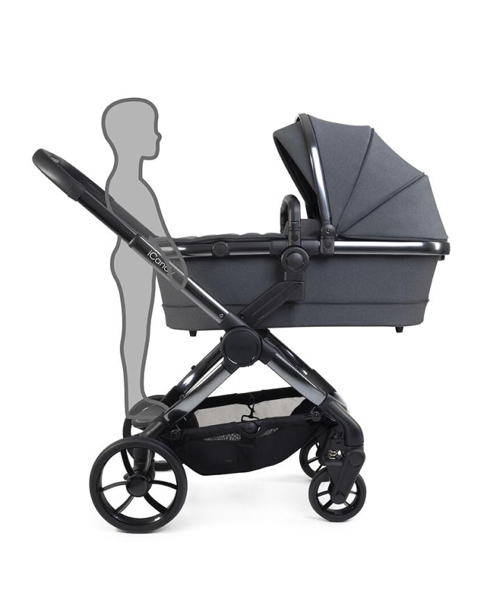 iCandy Peach 7 Pushchair and Carrycot - Complete Car Seat Bundle- Dark Grey