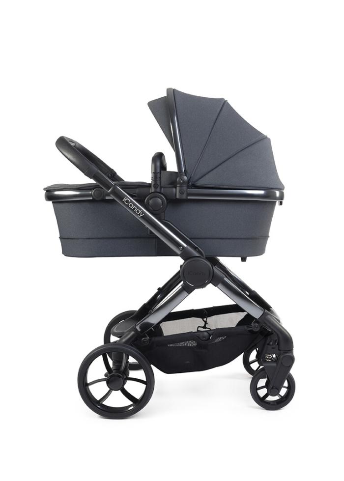 iCandy Peach 7 Pushchair and Carrycot - Complete Car Seat Bundle- Dark Grey