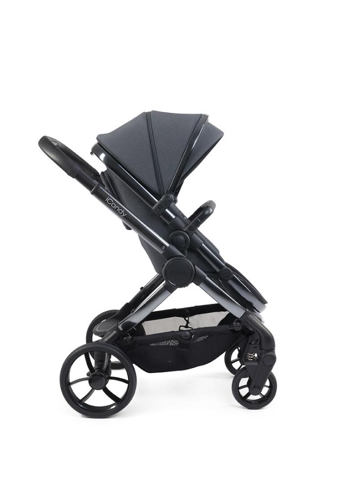 iCandy Peach 7 Pushchair and Carrycot - Complete Car Seat Bundle- Dark Grey