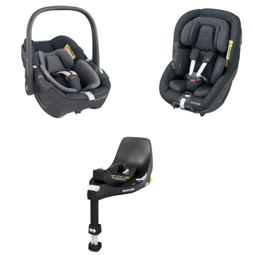 Maxi Cosi Pebble 360 Family Bundle -Authentic Graphite