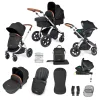 Ickle Bubba Stomp Luxe All in One Isize Travel System & Isofix Base Black