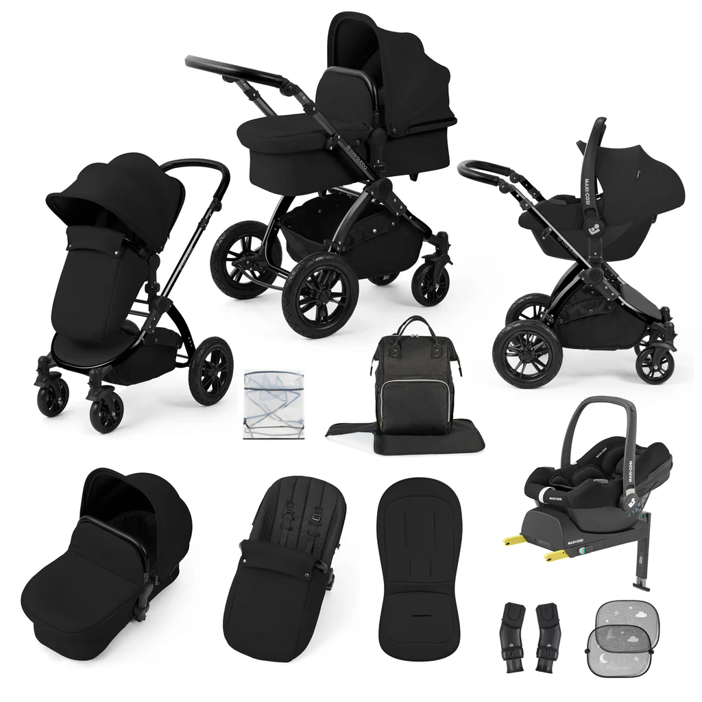 Ickle Bubba Stomp Luxe 12 Piece Travel System with Maxi-Cosi Cabriofix i-Size Car Seat & Isofix Base