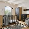 CuddleCo Rafi 3 Piece Nursery Furniture Set - Oak & Black