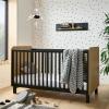 CuddleCo Rafi 3 Piece Nursery Furniture Set - Oak & Black 2