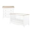 CuddleCo Clara 2 Piece Nursery Furniture Set - White & Ash 2