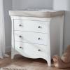 CuddleCo Clara 3 Piece Nursery Furniture Set - White & Ash 2