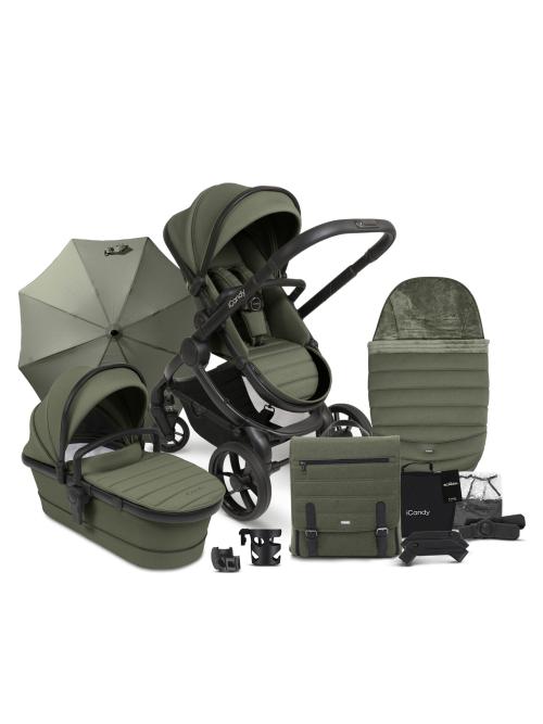 iCandy Peach 7 Pushchair & Carrycot Complete Bundle-Ivy