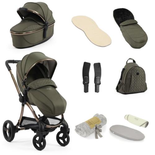 egg 3 Stroller 9 Piece Snuggle Accessory Bundle - Hunter Green