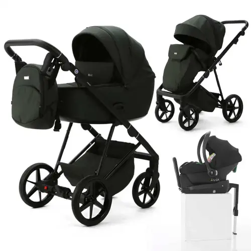Mee-go Milano Evo 3-in-1 Plus Base Travel System - Racing Green