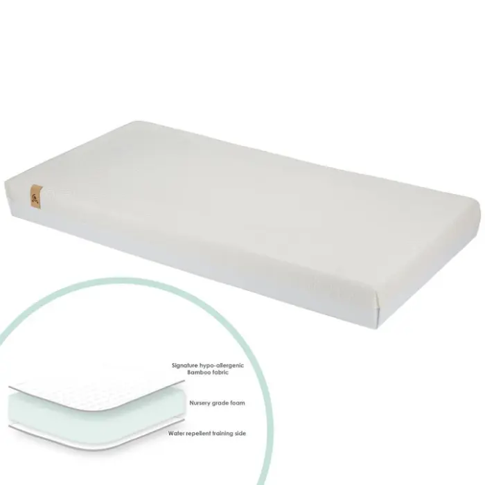 CuddleCo Lullaby Hypo-Allergenic Bamboo Foam Cot Bed Mattress 140 x 70cm