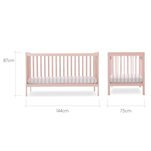 The Nola 3 Piece Nursery Furniture Set in blush pink can make a traditional room seem more contemporary with its trendy colourway and minimal design. Nola’s painted, baby-safe blush pink finish is guaranteed to add warmth to your nursery, creating a cosy and comforting environment ready for your new arrival. CuddleCo Nola 3 Piece Nursery Furniture Set - Blush Pink