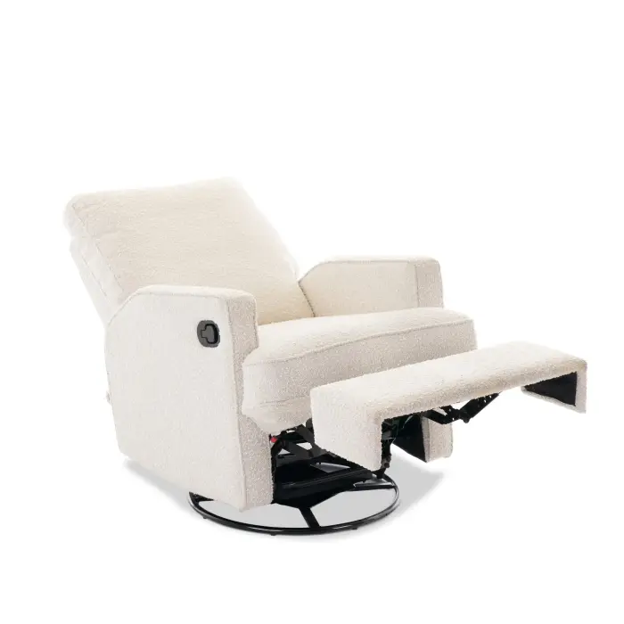 Obaby Madison Swivel Glider Recliner Chair – Bouclé Style
