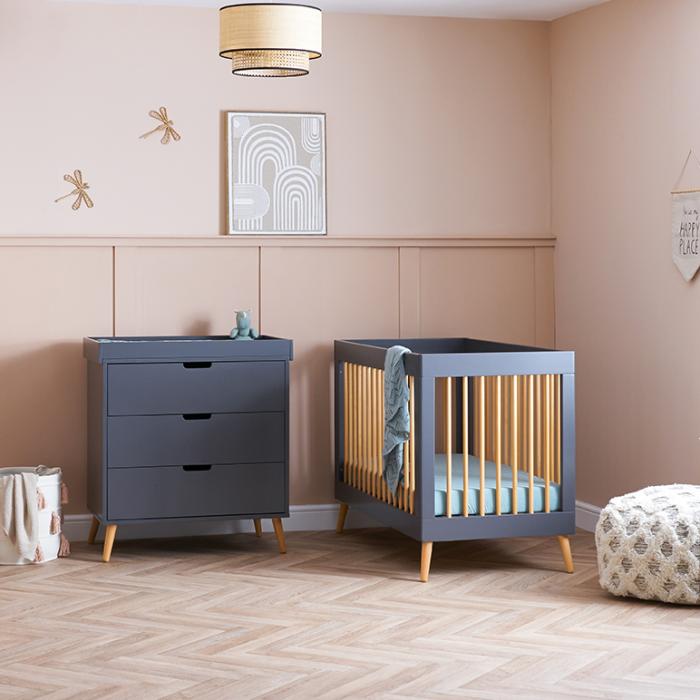 Obaby Maya Mini Scandi 2 Piece Room Set – Slate