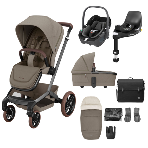 Maxi Cosi FAME 9 Piece Complete Bundle Twillic Truffle