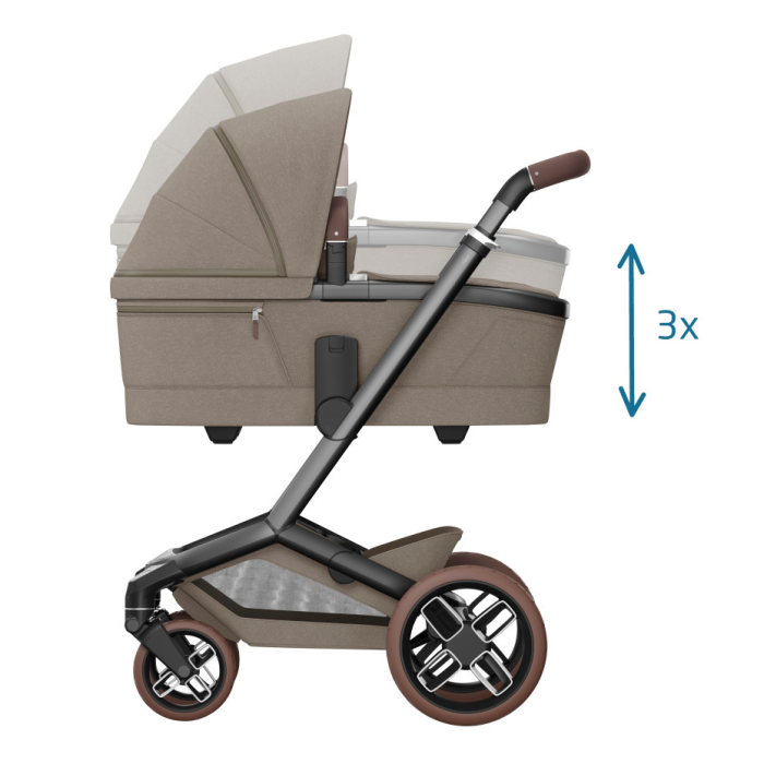 Maxi Cosi FAME Pushchair Twillic Truffle (with Brown Wheels)