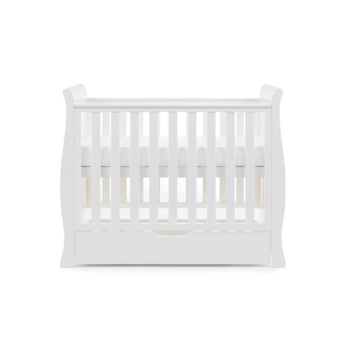 Obaby Stamford Space Saver Sleigh Cot - White