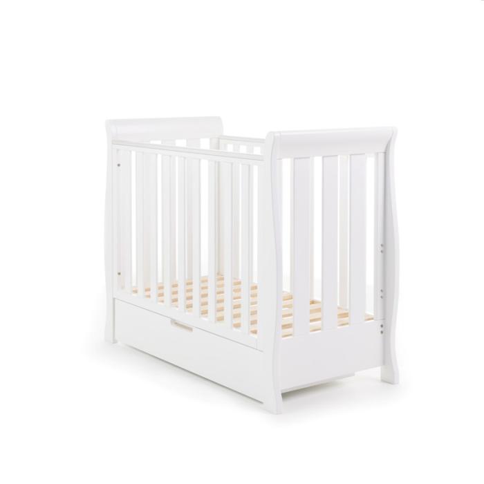 Obaby Stamford Space Saver Sleigh Cot - White