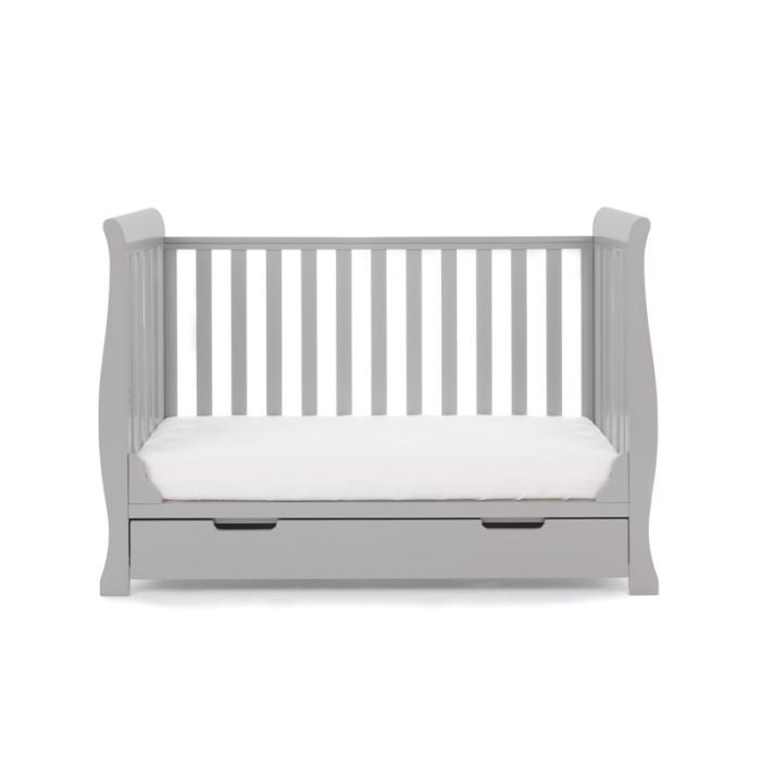 Obaby Stamford Mini Sleigh Cot Bed - Grey