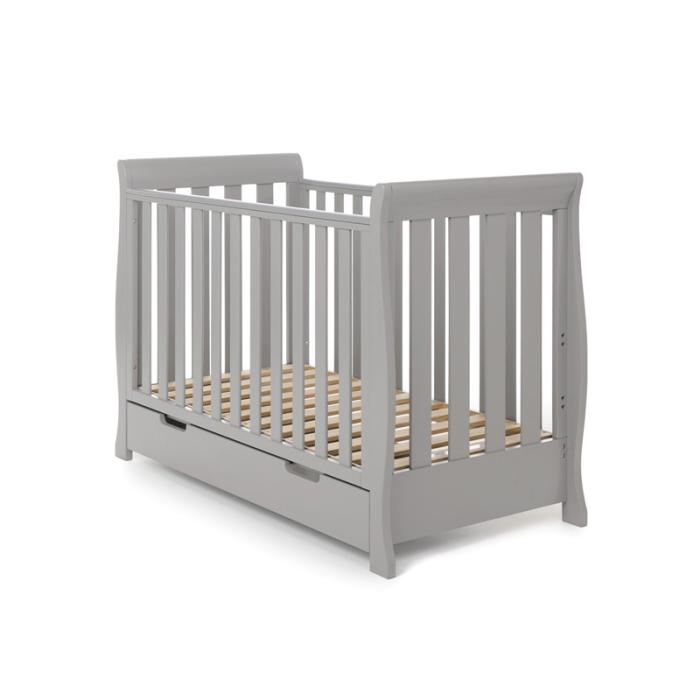 Obaby Stamford Mini Sleigh Cot Bed - Grey