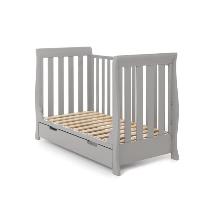 Obaby Stamford Mini Sleigh Cot Bed - Grey