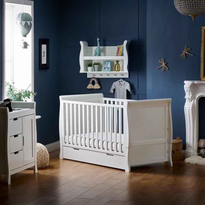 Obaby Stamford Classic Sleigh 3 Piece Room Set - White