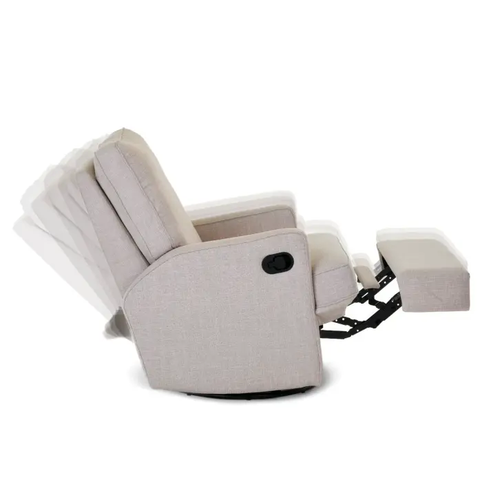 Obaby Madison Swivel Glider Recliner Chair – Oatmeal