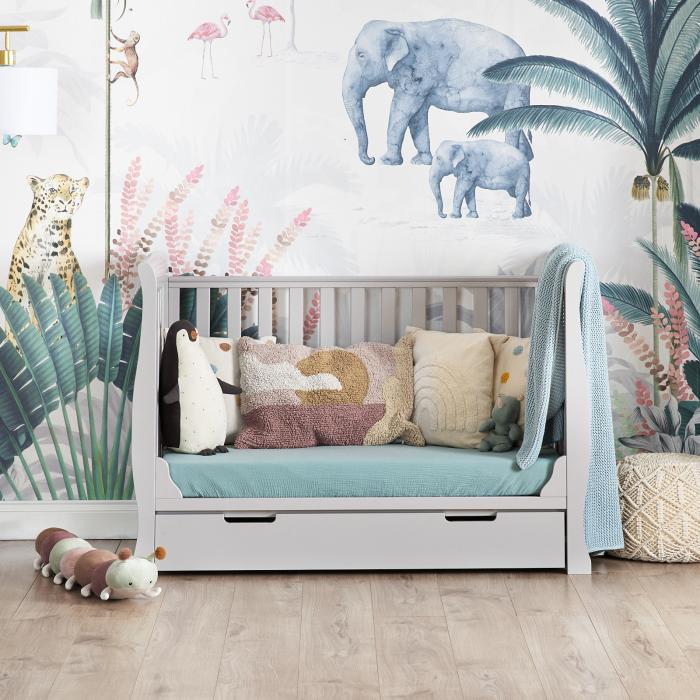 Obaby Stamford Mini Sleigh Cot Bed - Grey