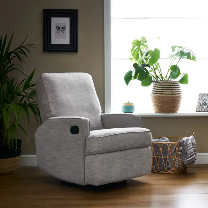 Obaby Madison Swivel Glider Recliner Chair – Pebble