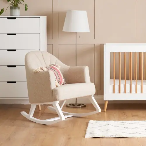 Obaby Round Back Rocking Chair - Oatmeal