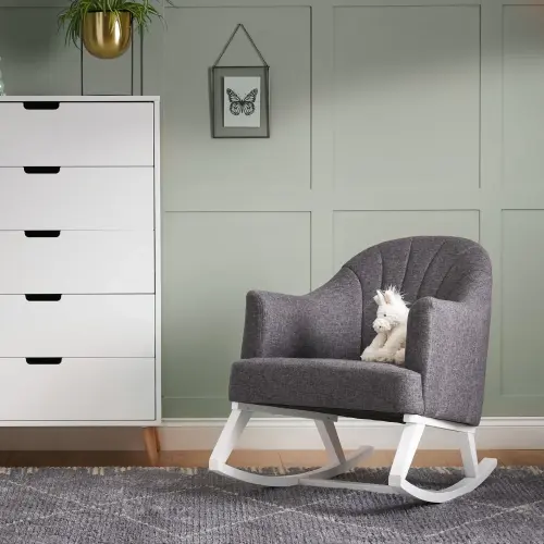 Obaby Round Back Rocking Chair - Dark Grey