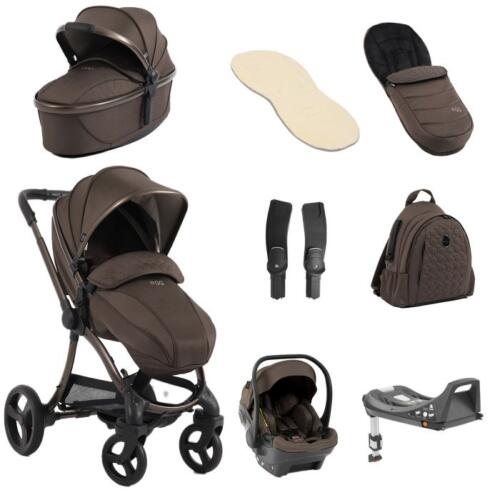 EGG 3 LUXURY SHELL I-SIZE TRAVEL SYSTEM BUNDLE - CHOCOLATE VELVET