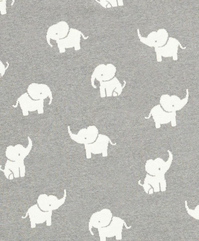 Grey Knitted Blanket - Welcome to the World Elephant 4