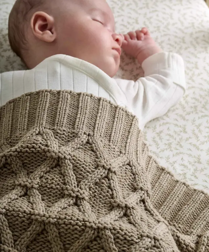 Knitted Blanket - Diamond - Welcome to the World Seedling 2