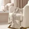 Knitted Blanket - Welcome to the World Duckling - Mocha 2