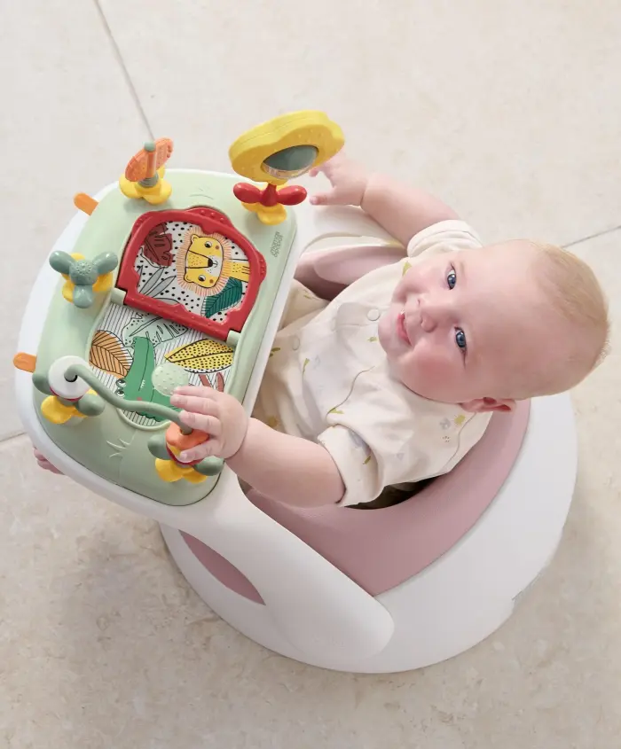 Mamas & Papas Snug Floor Seat with Activity Tray - Blossom