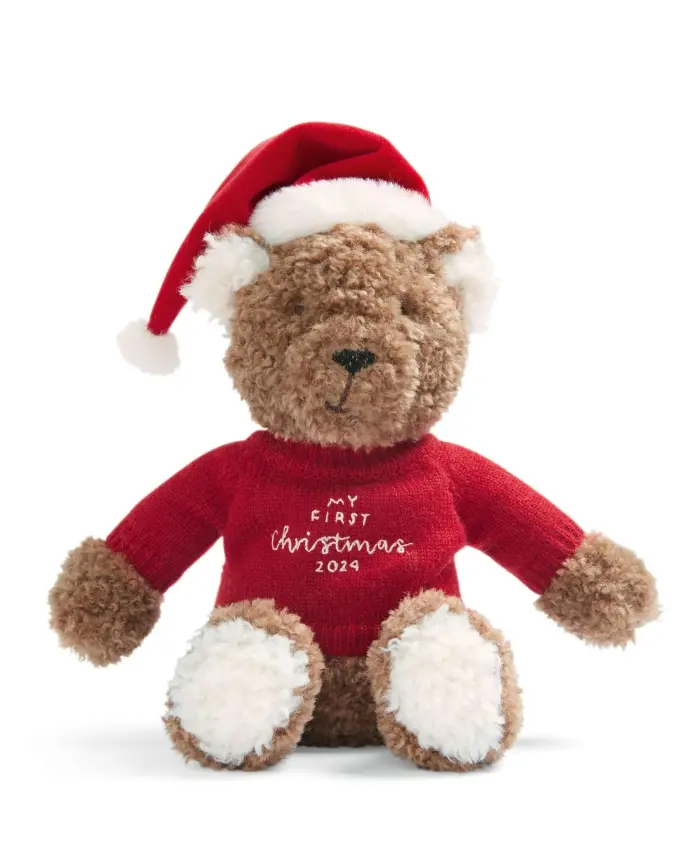 Mamas & Papas Bear Soft Toy - 'My First Christmas 2024'