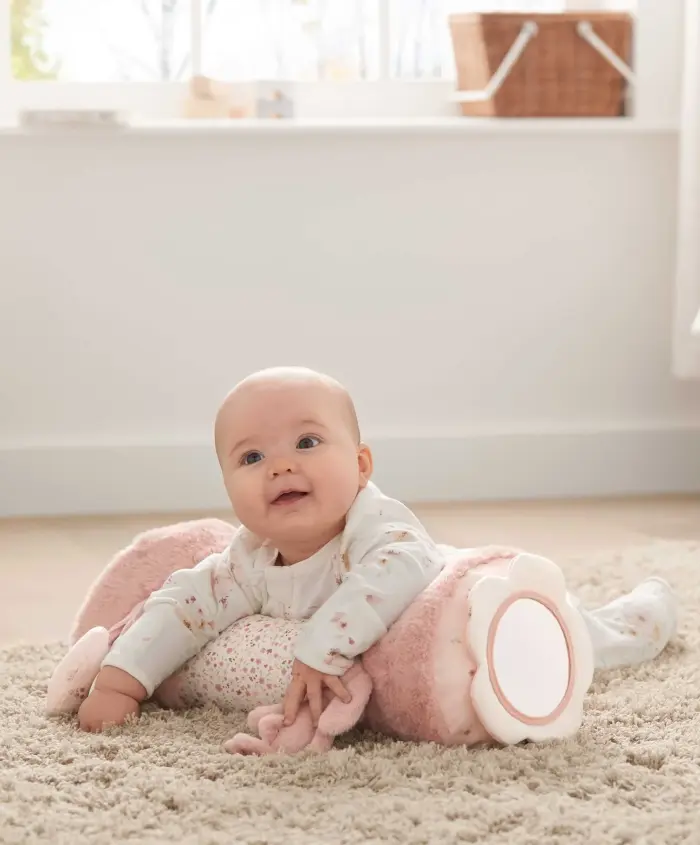 Mamas & Papas Tummy Time Roll - Welcome to the World Pink