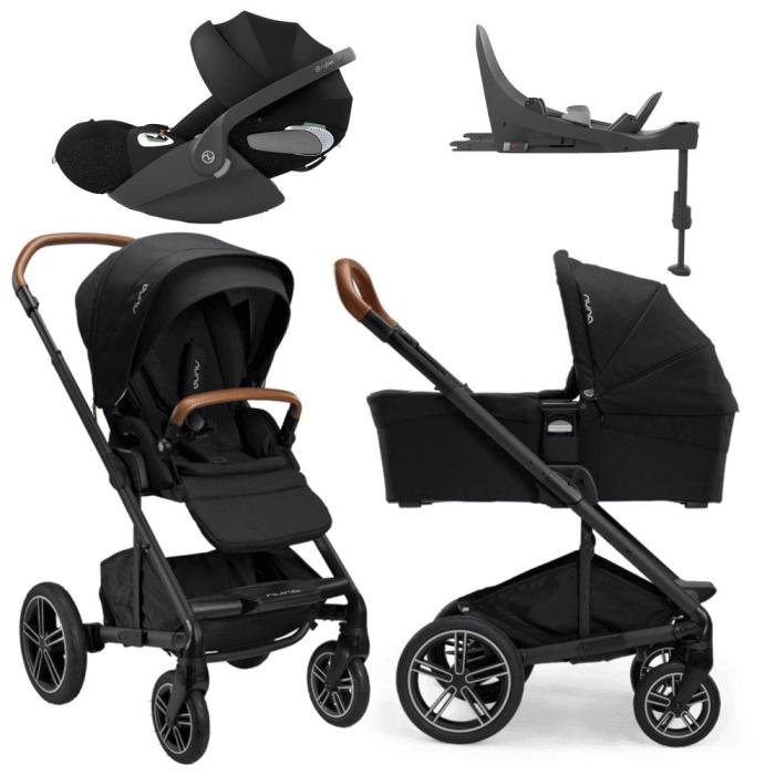 Nuna MIXX Next, Cloud T + Base T Travel System- Caviar