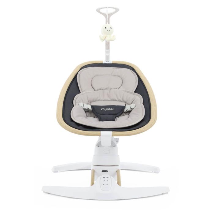 babyb oyster smart motion rocker- carbonite