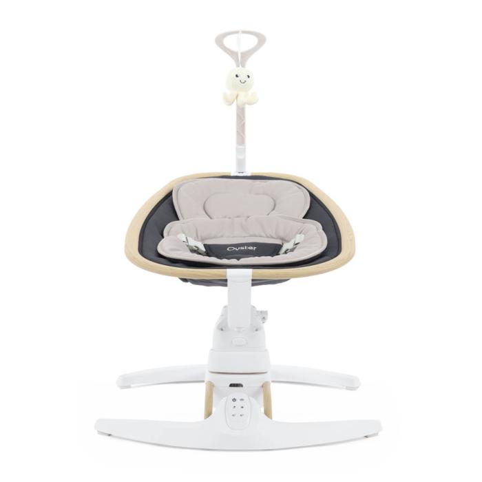 babyb oyster smart motion rocker- carbonite