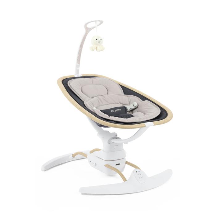 babyb oyster smart motion rocker- carbonite