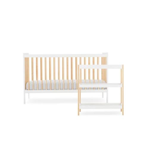 CuddleCo Nola 2 Piece Nursery Furniture Set - White & Natural