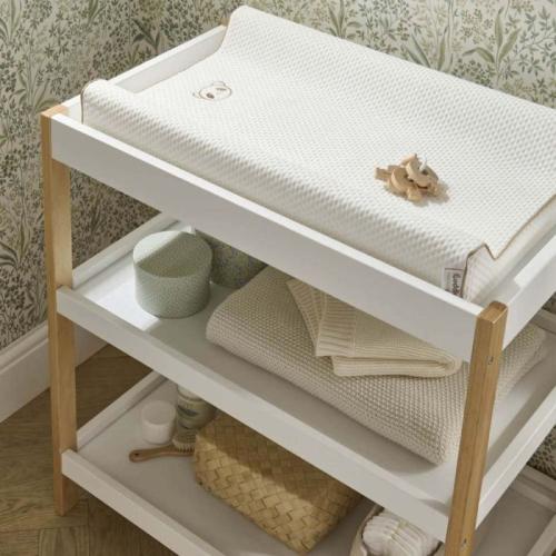 CuddleCo Nola Changing Table - White & Natural 5