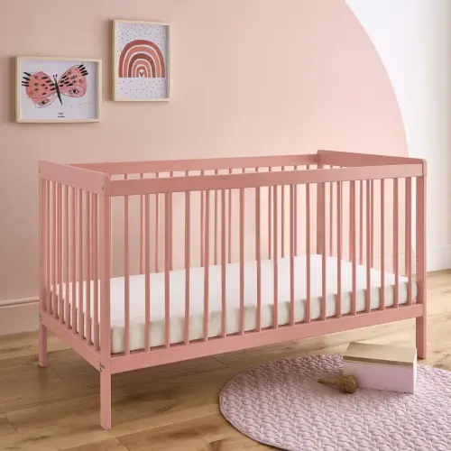 CuddleCo Nola Cot Bed - Soft Blush 3