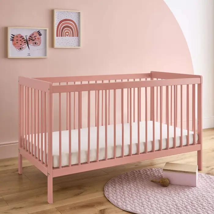 CuddleCo Nola Cot Bed - Soft Blush 3