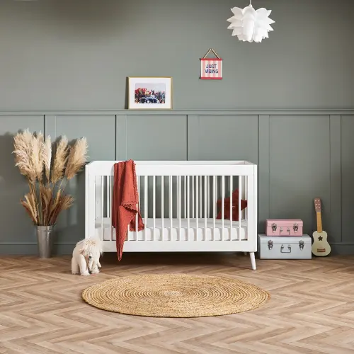 Obaby Maya Cot Bed - Nordic White