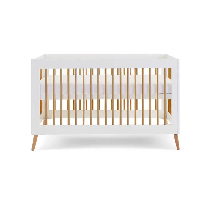 Obaby Maya Cot Bed - White With Natural