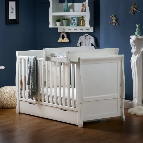 Obaby Stamford Sleigh Cot Top Changer - White