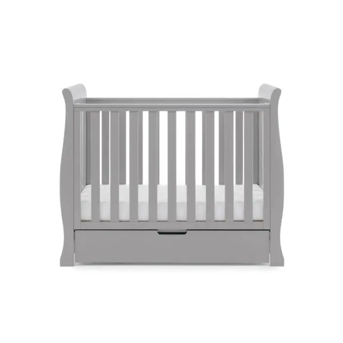 Obaby Stamford Space Saver Sleigh Cot - Warm Grey