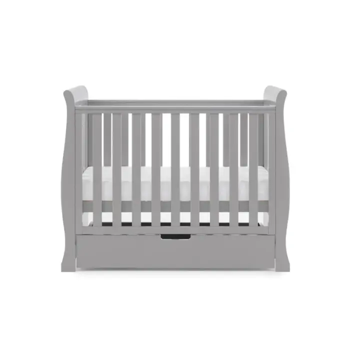 Obaby Stamford Space Saver Sleigh Cot - Warm Grey